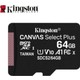 Kingston 64GB MicroSDXC Canvas Select Plus Hafıza Kartı SDCS2/64GB