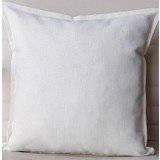 Fabric By Gülçin Pamuklu Ham Keten Düz Krem Renk Yastık Kılıfı