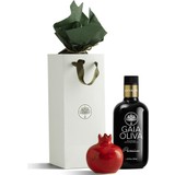 Gaia Oliva Premium Ayvalık Erken Hasat Natürel Sızma Zeytinyağı ve El Yapımı Dekoratif Narlı Set (Yeni Hasat)