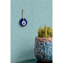 Delikli Mavi Nazar Boncuğu Kötü Göz Kovucu 5 cm Ağaç Ev Bahçe Süsleme Araba Süsü