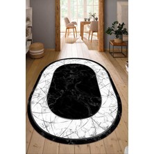 Dijital Baskılı Kaymaz Taban Yıkanabilir Oval Salon Halısı Mutfak Halısı Yolluk NDO-HT-656
