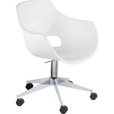 Papatya Opal Pro Şef - Tekerlekli Amortisörli Çalışma Ofis Koltuğu Beyaz