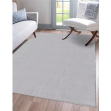 Valery Home Comfort Puffy Peluş Halı Gri Saçaksız