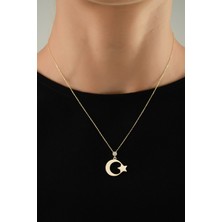 ÇGK KUYUMCULUK  Ay Yıldız Altın Kolye CGKKLY004