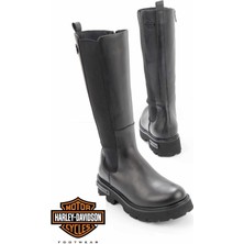 Harley Davidson Black Deri Kadın Bot & Bootie HD0777056903