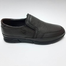 Forex Hakiki Deri Kauçuk Tabanlı Ortopedik Anatomic  Kahverengi Bağcıksız Erkek Ayakkabı C-85304017