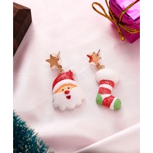 BP Tattoo Mutlu Yıllar Noel Baba Yılbaşı Küpesi