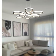 TT Aydınlatma TT308-SY Tt Aydınlatma Papatya Modeli Mat Siyah 2 Renk Modüllü LED Avize