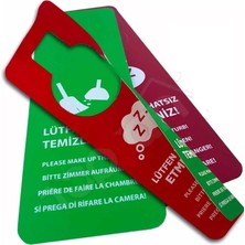 Private Label Dnd Çift Taraflı Kart Karton Rahatsız Etmeyin Odayı Temizleyiniz Otel Odası Kartı Kapı Askısı