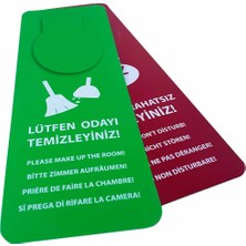 Private Label Dnd Çift Taraflı Kart Karton Rahatsız Etmeyin Odayı Temizleyiniz Otel Odası Kartı Kapı Askısı