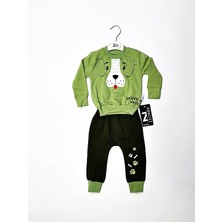 Butik Sosyetik Zeokids Köpek Baskılı Erkek Bebek Takım