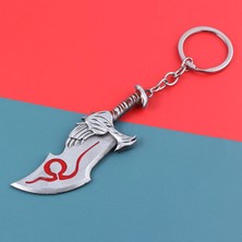 Aksh God Of War Gow Ragnarok Kratos Blade Of Khaos Kaosun Bıçakları Anahtarlık Metal Playstation 5 Gümüş