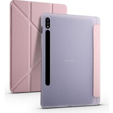 Dolia Samsung Galaxy Tab S7 Fe / S7 Plus / S8 Plus (12.4 Inç) ile Uyumlu Kalem Bölmeli Origami Tablet Kılıfı