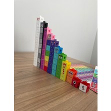 Gazi Kırtasiye Numberblocks 100 Parça Geçmeli Matematik Küpleri - Snapcubes / 0-10 Stickers ve 0-20 Maskot Stickers