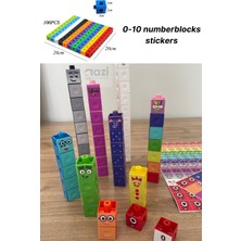 Gazi Kırtasiye Numberblocks 100 Parça Geçmeli Matematik Küpleri - Snapcubes / 0-10 Stickers