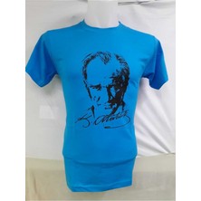 Fatella Çocuk Kısa Kol Atatürk Ayyıldız Baskılı 23 Nisan 29 Ekim 19 Mayıs  10 Kasım Gösteri Kostüm T-Shırt