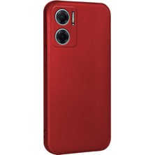 Microsonic Matte Silicone Xiaomi Redmi Note 11E Kılıf Kırmızı