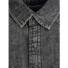 Jack & Jones Siyah-Gri Erkek Kot Gömlek 12213202