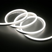 Alles 12V Neon LED Beyaz 7X12MM - 5 Metre Oke