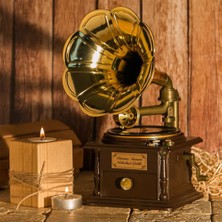 Keyfim Shop Kişiye Özel Gramofon Müzik Kutusu