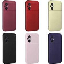 Case 4U Xiaomi Poco M5 Kılıf Klasik Mat Renkli Yumuşak Premier Silikon Kırmızı