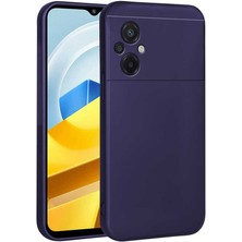 Case 4U Xiaomi Poco M5 Kılıf Klasik Mat Renkli Yumuşak Premier Silikon Lacivert