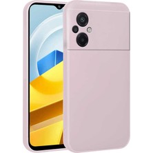 Case 4U Xiaomi Poco M5 Kılıf Klasik Mat Renkli Yumuşak Premier Silikon Rose Gold