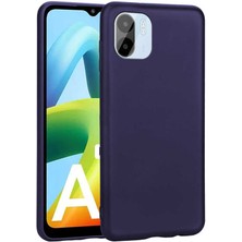 Case 4U Xiaomi Redmi A1 Kılıf Klasik Mat Renkli Yumuşak Premier Silikon Lacivert