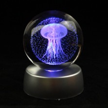 Keyfim Shop Renk Değiştiren Deniz Anası Temalı Işıklı Cam Küre 8cm*6cm