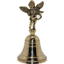 Keyfim Shop Melek Tasarımlı Pirinç El Zili El Çanı 15 cm