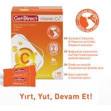 Vitamin C+ 1000 Mg C Vitamini, D Vitamini, Çinko 40 Saşe – Uzun Salınımlı C Vitamini, Susuz Kullanım