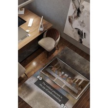 Homshtag Son Akşam Yemeği Da Vinci Dokuma Tabanlı Yıkanabilir Kaymaz Sanat Sever Halısı