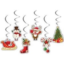 Parti Sürprizi Yılbaşı Partisi Çift Taraflı 6 Lı Tavan Süs