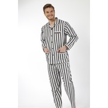 Kocabey 4007 Uzun Kol Çizgili Gaffur Erkek Pijama Takım
