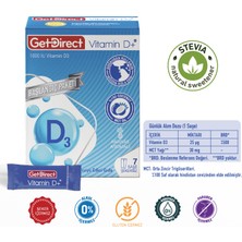 Getdirect Vitamin D+ 1000 IU Başlangıç Paketi Vitamin D3  İçeren Takviye Edici Gıda 7 Saşe