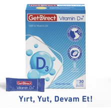 Getdirect Vitamin D+ 1000 IU Vitamin D3  İçeren Takviye Edici Gıda 30 Saşe