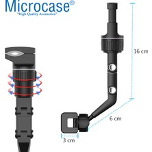 Microcase Araç Içi Dikiz Aynası Koltuk Arkası Mutfak Telefon Tutucu - AL3245 Siyah-Gri