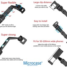 Microcase Araç Içi Dikiz Aynası Koltuk Arkası Mutfak Telefon Tutucu - AL3245 Siyah-Gri