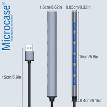Microcase USB 3.0 7 Port Çoklayıcı Hub Alüminyum Slim Kasa - AL3246