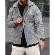 Extrafor Peluş Gömlek -Gri-
