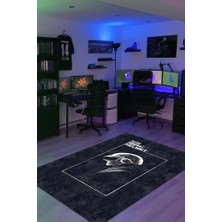 Homshtag Oyuncunun Kaskı Dokuma Tabanlı Yıkanabilir Kaymaz Gamer Halısı