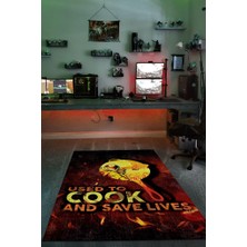 Homshtag Hayat Kurtaran Tava Dokuma Tabanlı Yıkanabilir Kaymaz Gamer Halısı