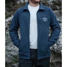 Huğlu Outdoor Kartal Figürlü Indigo Polar Hırka