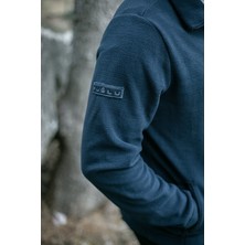 Huğlu Outdoor Kartal Figürlü Indigo Polar Hırka