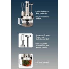 Goldmaster Elanamax GM7239R Silver Multi Blender Set Mutfak Robotu