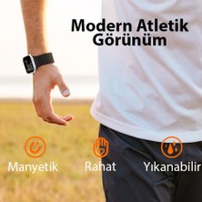 Polham Apple Watch 38-40-41MM Için Manyetik Silikon Kordon Kayış, Apple Watch 2-3-4-5-6-7-8 ve Se