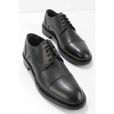 Bambi Siyah Leather Erkek Oxford Ayakkabı E01549522203