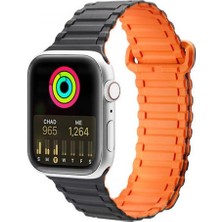 Polham Apple Watch 42-44-45MM Için Manyetik Silikon Kordon Kayış, Apple Watch 2-3-4-5-6-7-8 ve Se