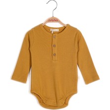 Mininio Gots Sertifikalı  Organik Pamuk Önden Düğmeli Erkek Body (0-4yaş)