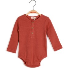 Mininio Gots Sertifikalı  Organik Pamuk Önden Düğmeli Erkek Body (0-4yaş)